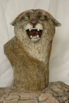 Cougar Carving - Front View